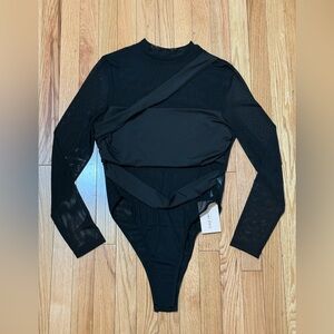 SHEIN Black Long Sleeve Bodysuit